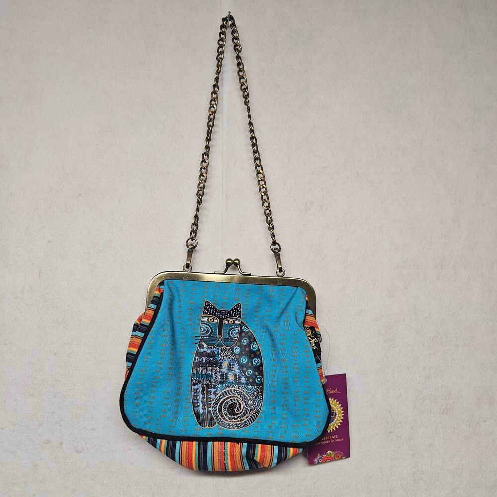 Laurel Burch Zara Cat Clasp Purse KissLock  NEW Retired